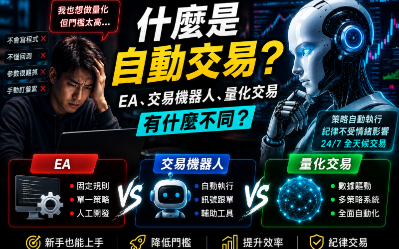 什麼是自動交易？EA、交易機器人與量化交易有什麼不同？