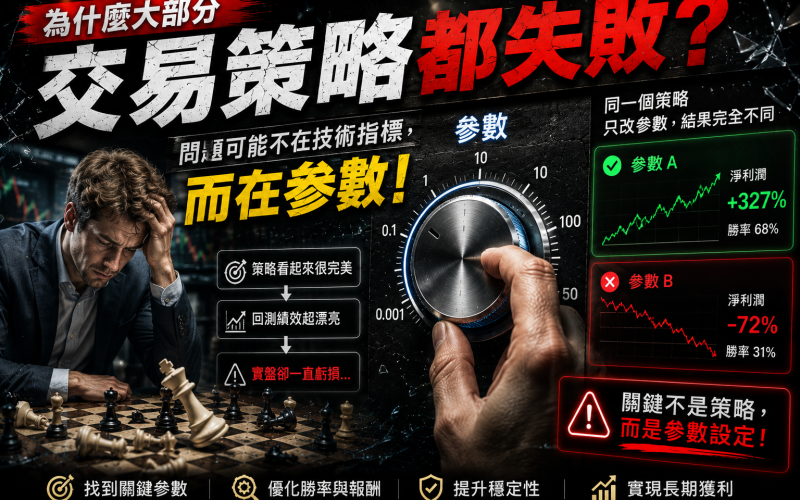 為什麼大部分交易策略都失敗？問題可能不在技術指標，而在參數