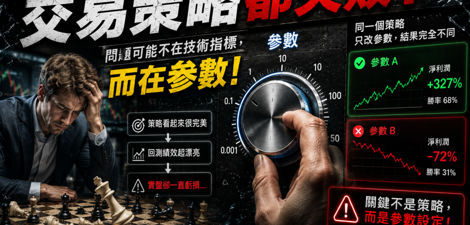 為什麼大部分交易策略都失敗？問題可能不在技術指標，而在參數