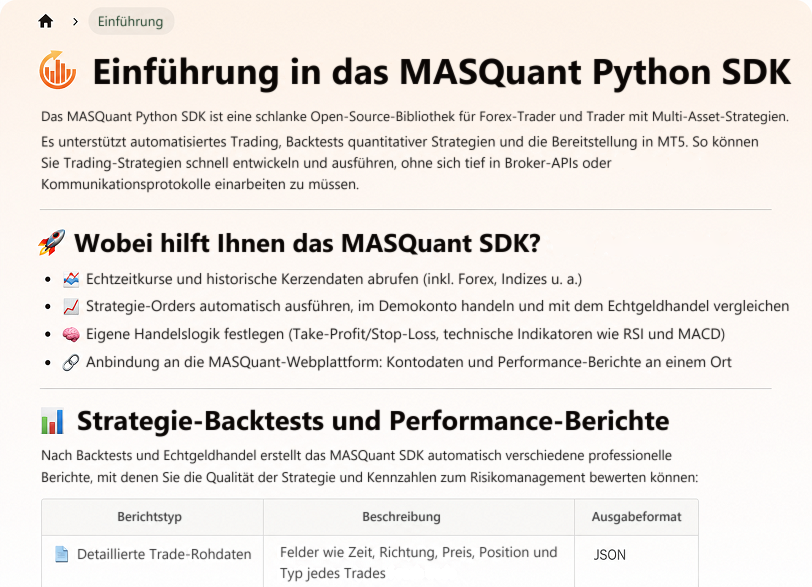 Dokumentation des MASQuant Python SDK