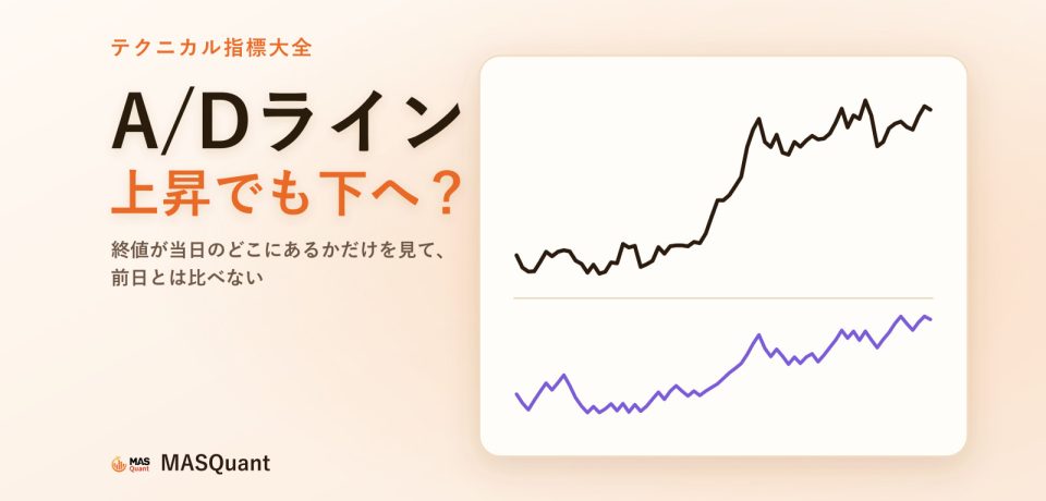記事のカバー画像:金2019年末〜2020年初めのチャートと下にA/DとOBVを描いた簡略図、タイトル「A/Dライン 上昇でも下へ?」 記事のカバー画像:金2019年末〜2020年初めのチャートと下にA/DとOBVを描いた簡略図、タイトル「A/Dライン 上昇でも下へ?」