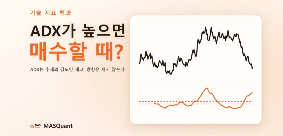 기사 표지: 유로/달러 2017~2018년 차트와 아래쪽 ADX 선을 단순화한 그림, 제목 'ADX가 높으면 매수할 때?'