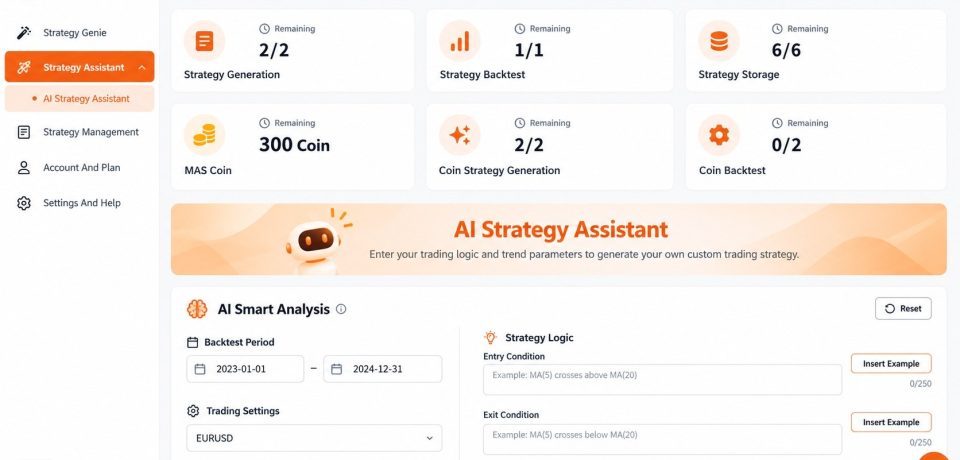 AI Strategy Assistant Dashboard Preview