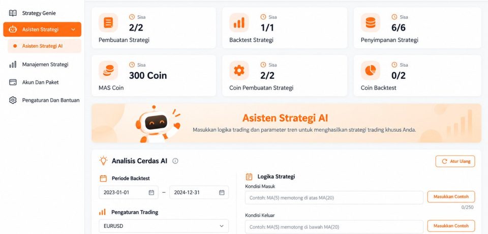 Pratinjau Dashboard AI Strategy Assistant