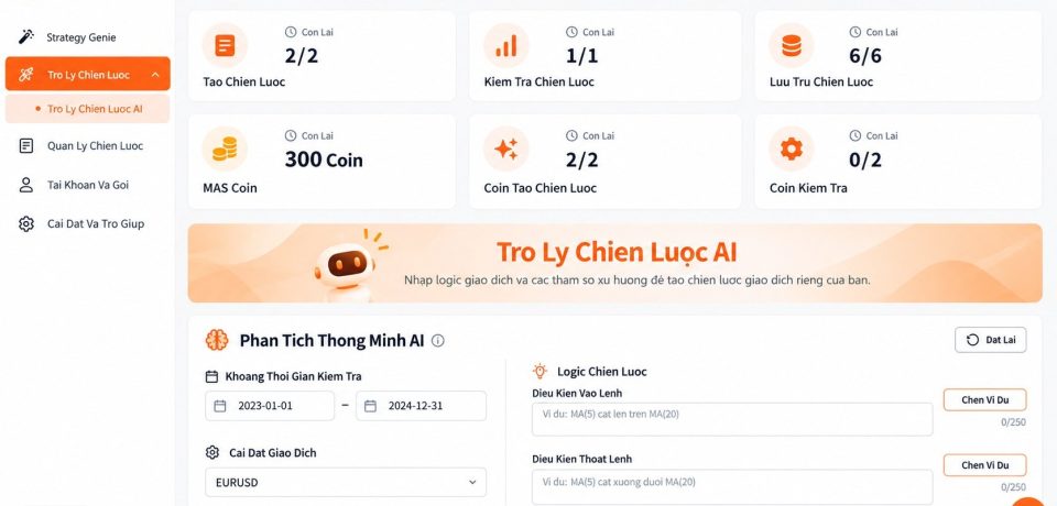 Xem trước Dashboard AI Strategy Assistant