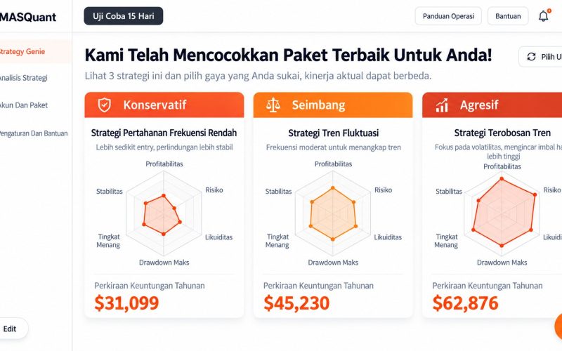 Pratinjau Dashboard Strategy Genie