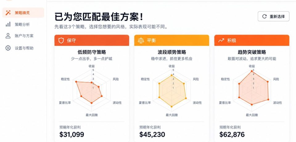 策略精灵仪表板预览