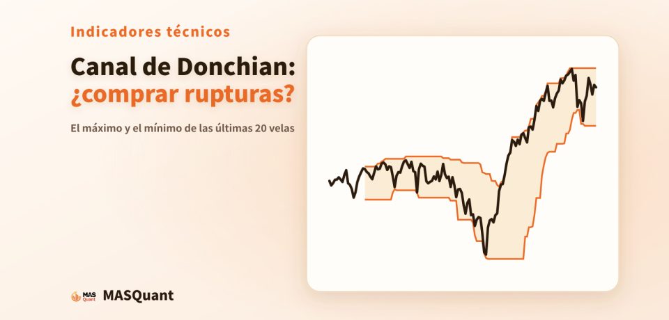 Portada del artículo: gráfico simplificado del S&P 500 en 2025–2026 con el canal de Donchian y el título «Canal de Donchian: ¿comprar rupturas?»