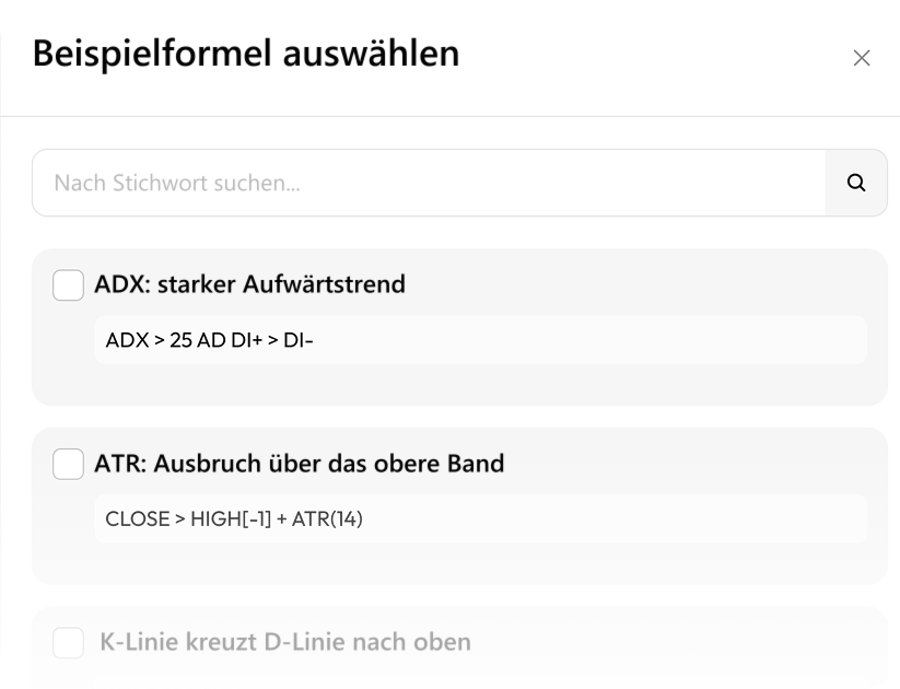 AI Strategy Assistant: Beispielformeln